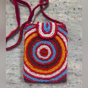 Colorful Beaded Crossbody Bag